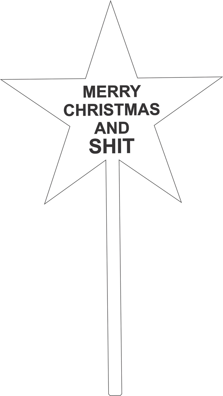 MERRY CHRISTMAS AND SHIT CAKE TOPPER