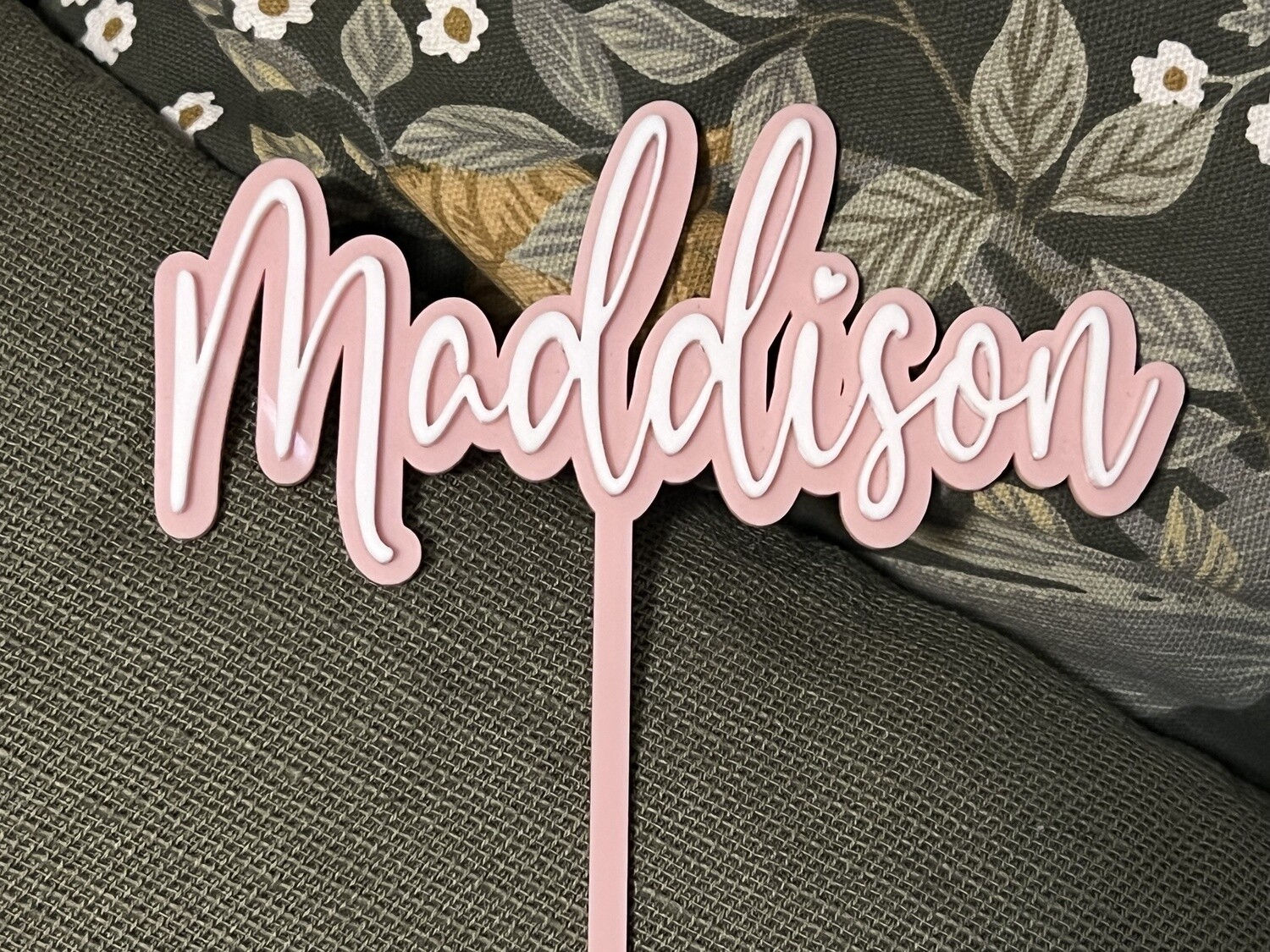 Custom Double  Name Cake Topper