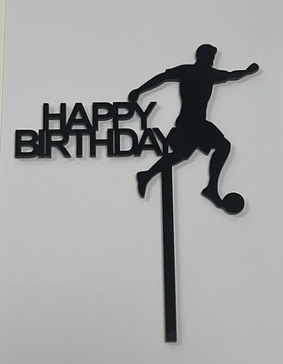 HAPPY BIRTHDAY SOCCER BOY CAKE TOPPER