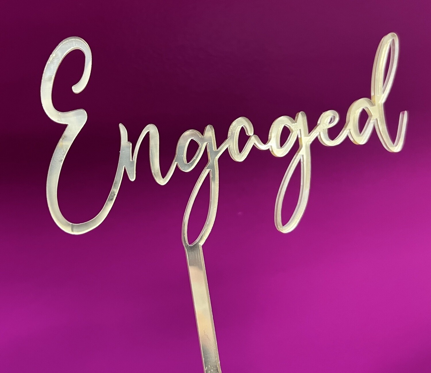 Engaged cake topper
