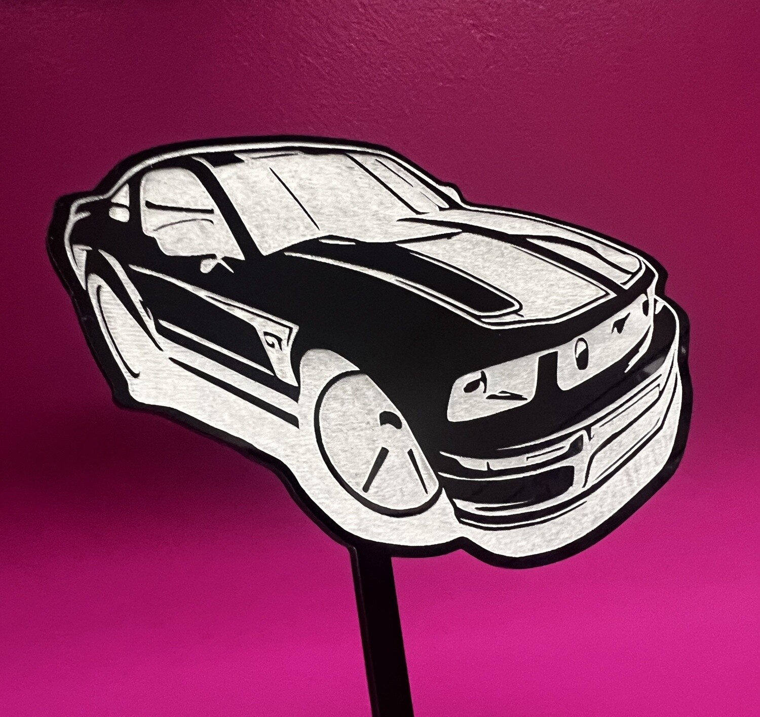 Mustang car cake topper engraved