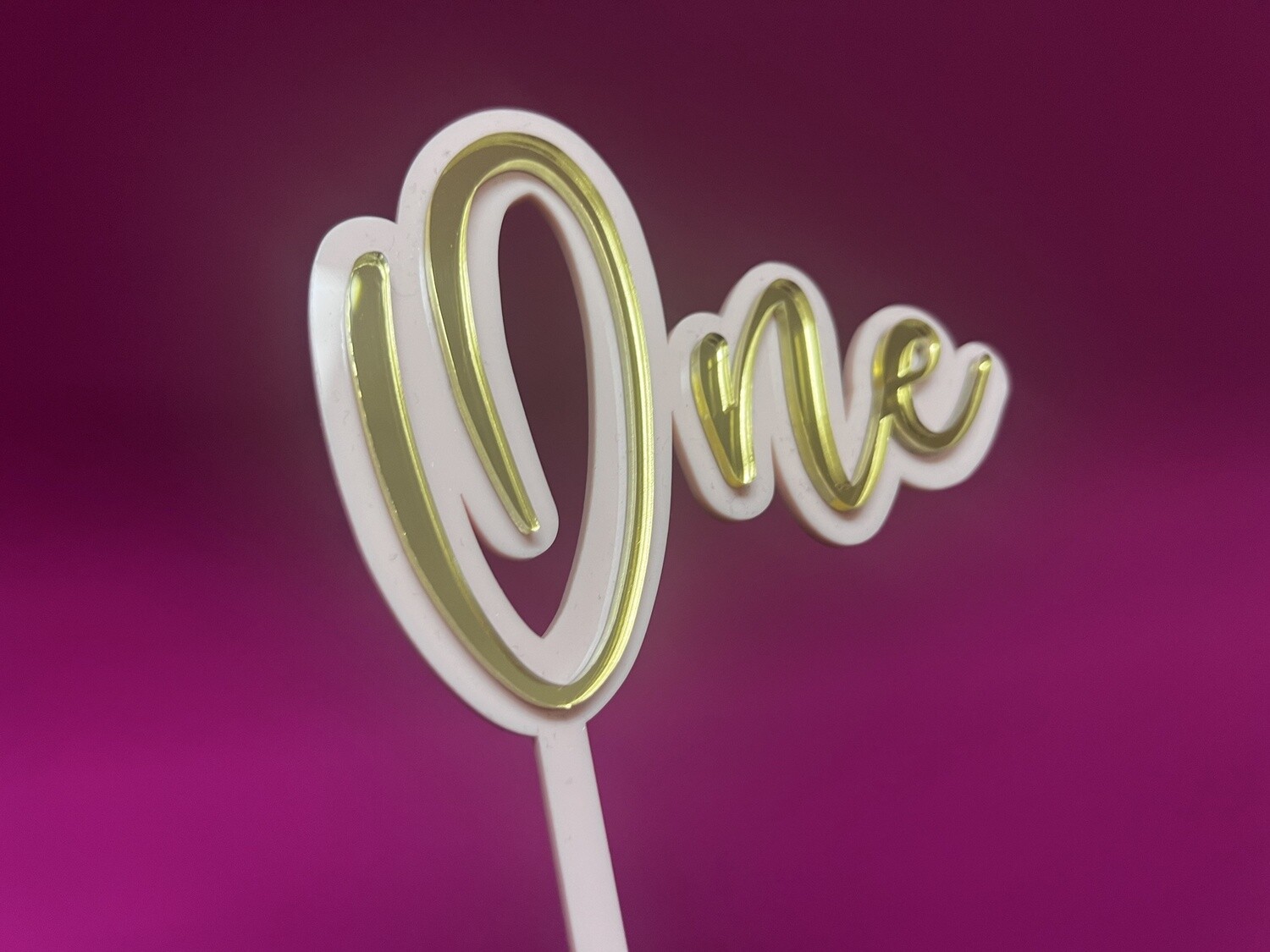 One double cake topper