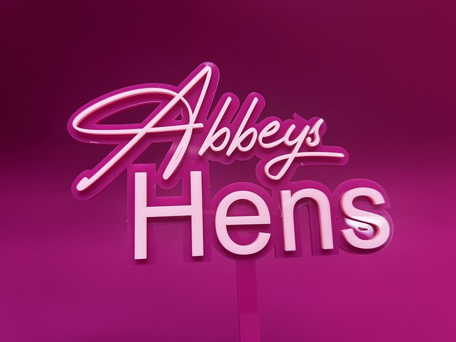 Hens cake topper