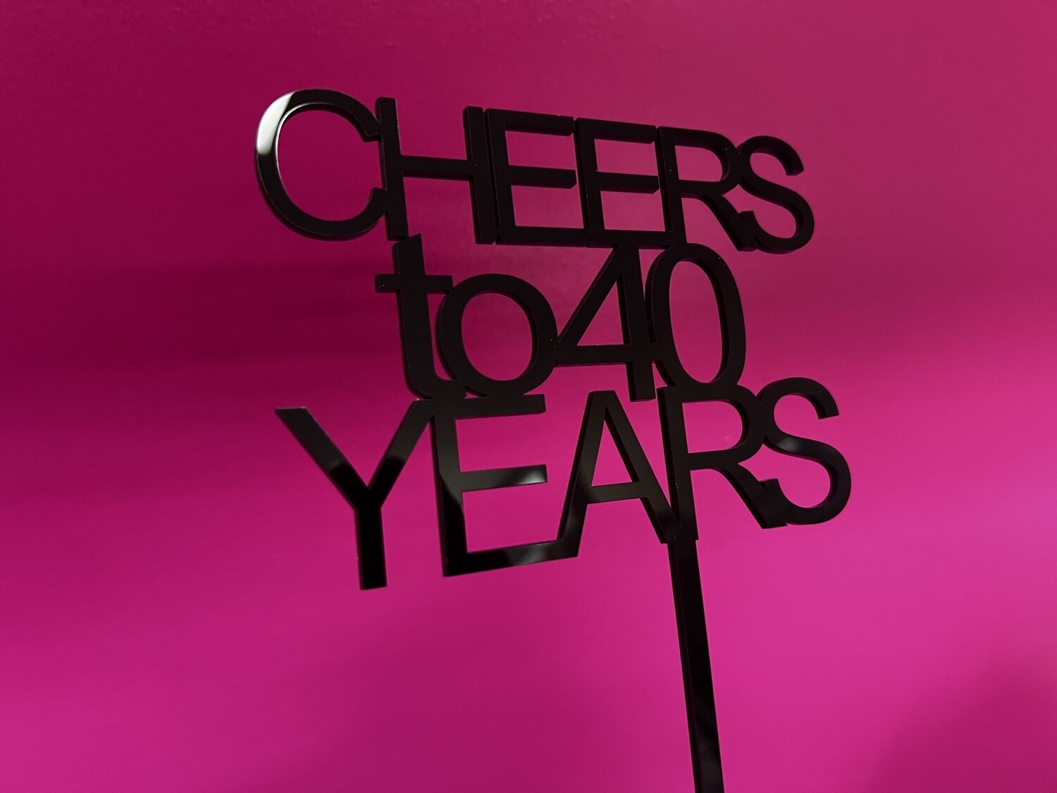 Cheers to 40 cake topper
