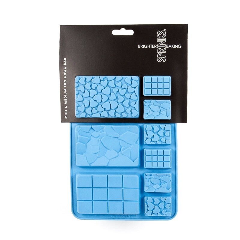 SPRINKS SILICONE MOULD - MINI &amp; MEDIUM FUN CHOC BAR
