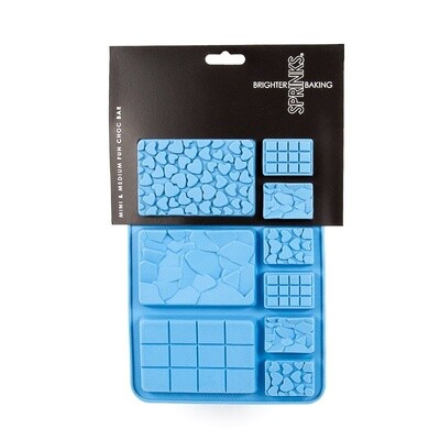 SPRINKS SILICONE MOULD - MINI &amp; MEDIUM FUN CHOC BAR