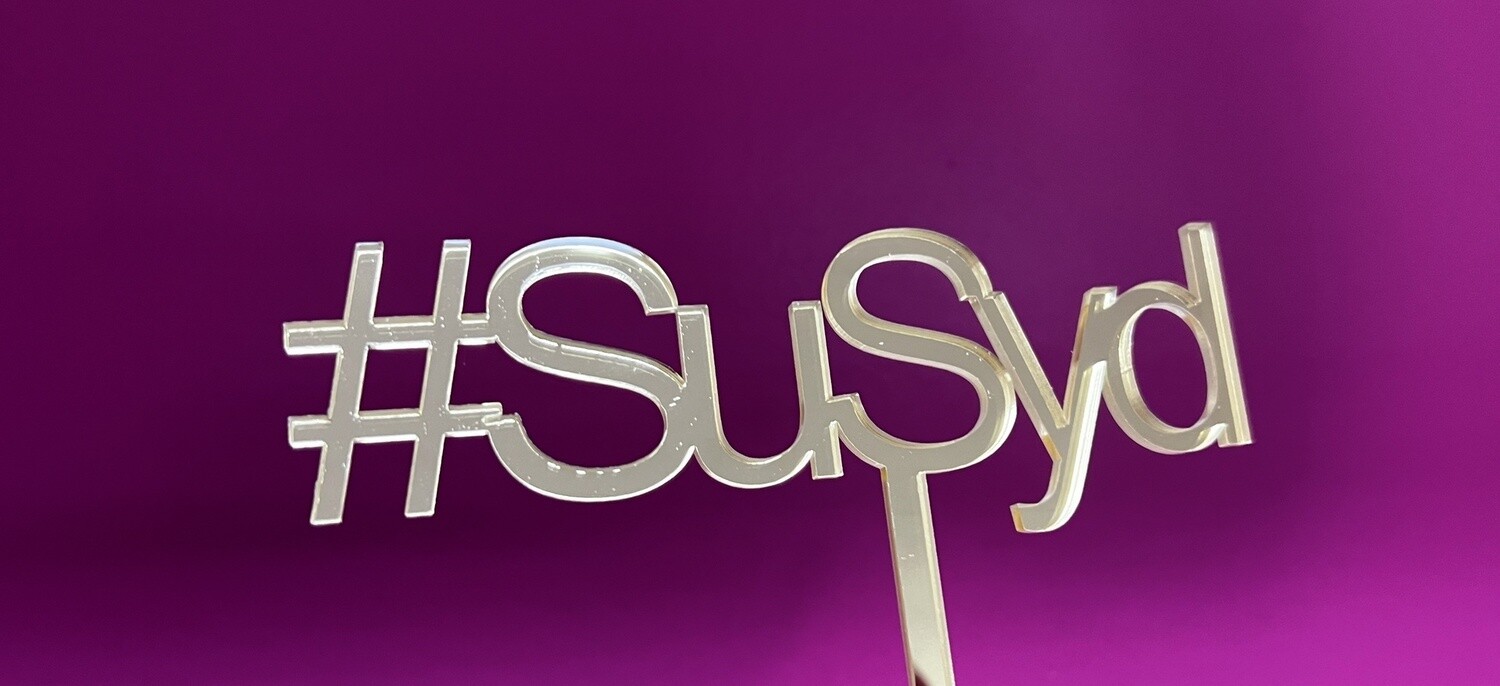 Hashtag cake topper