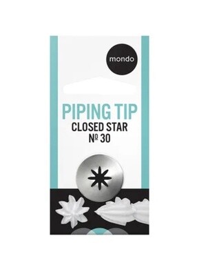 MONDO #30 S/S CLOSED STAR PIPING TIP