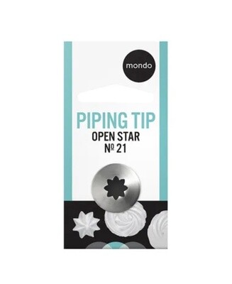 MONDO #21 S/S OPEN STAR PIPING TIP