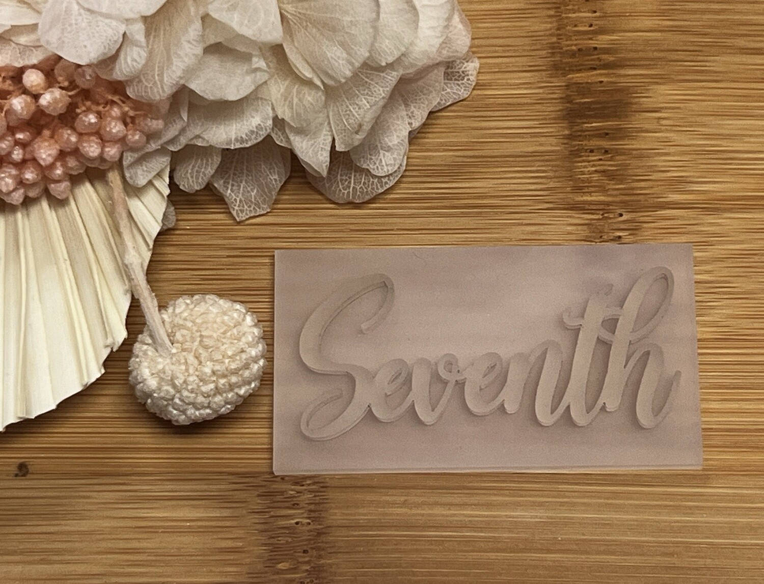 Seventh fondant embosser stamp