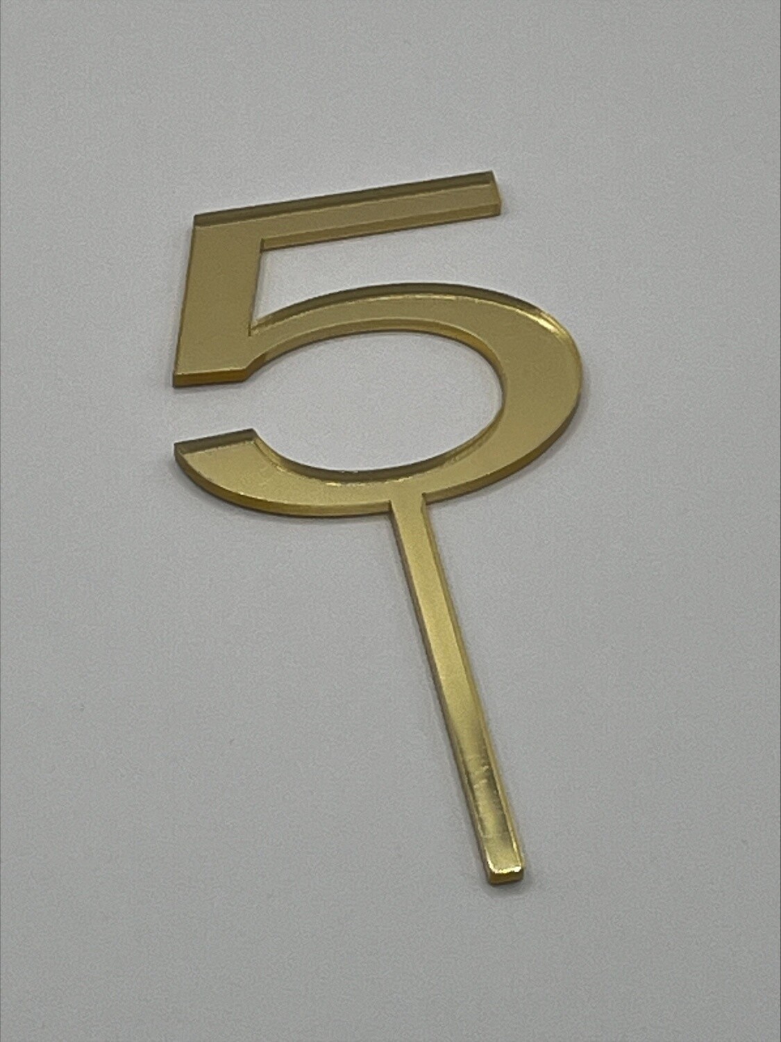 NUMBER FIVE CAKE TOPPER