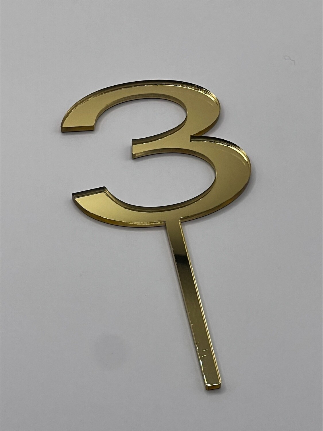 NUMBER THREE CAKE TOPPER