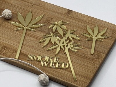 MARIJUANA Smoke weed cake topper set