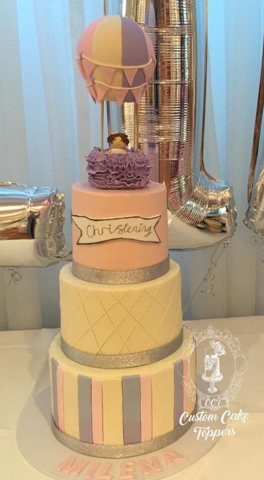 3 tire christening cake