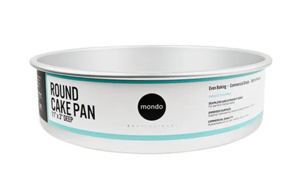 MONDO PRO ROUND CAKE PAN 11IN/28X7.5CM