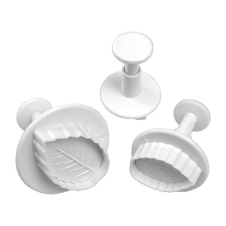 MONDO ROSE LEAF PLUNGER CUTTER SET 3 PCE