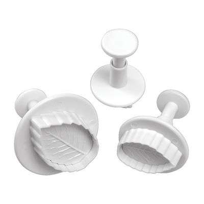 MONDO ROSE LEAF PLUNGER CUTTER SET 3 PCE