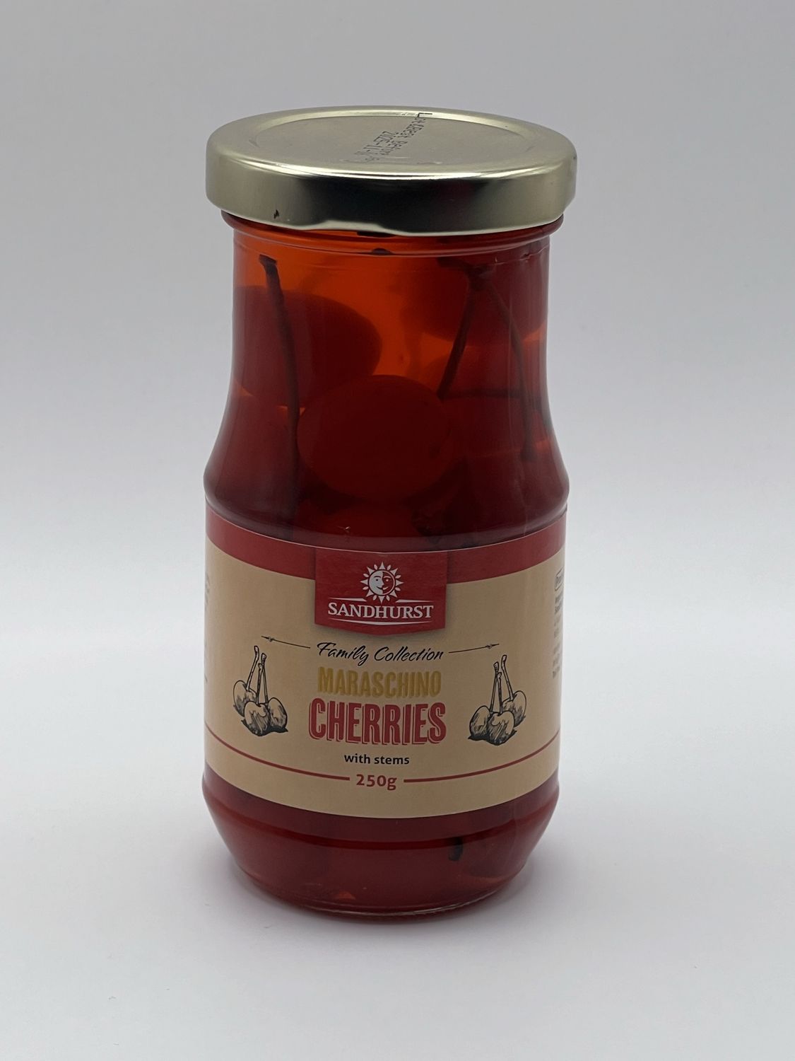 Sandhurst Italian Maraschino Cherries, 250 G