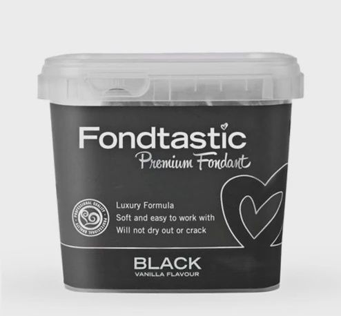 Fondtastic Black 1kg Premium Fondant