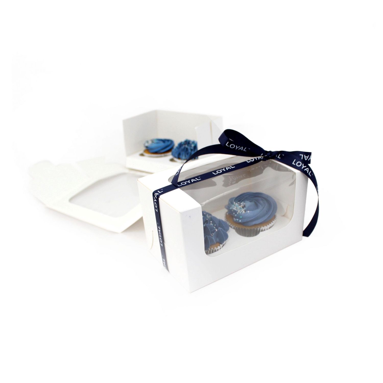 2 CAVITY CUPCAKE BOX + INSERT