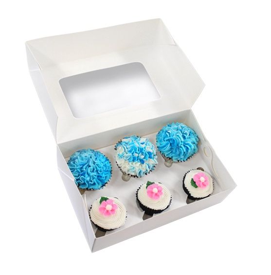 6 CAVITY CUPCAKE BOX + INSERT LOYAL