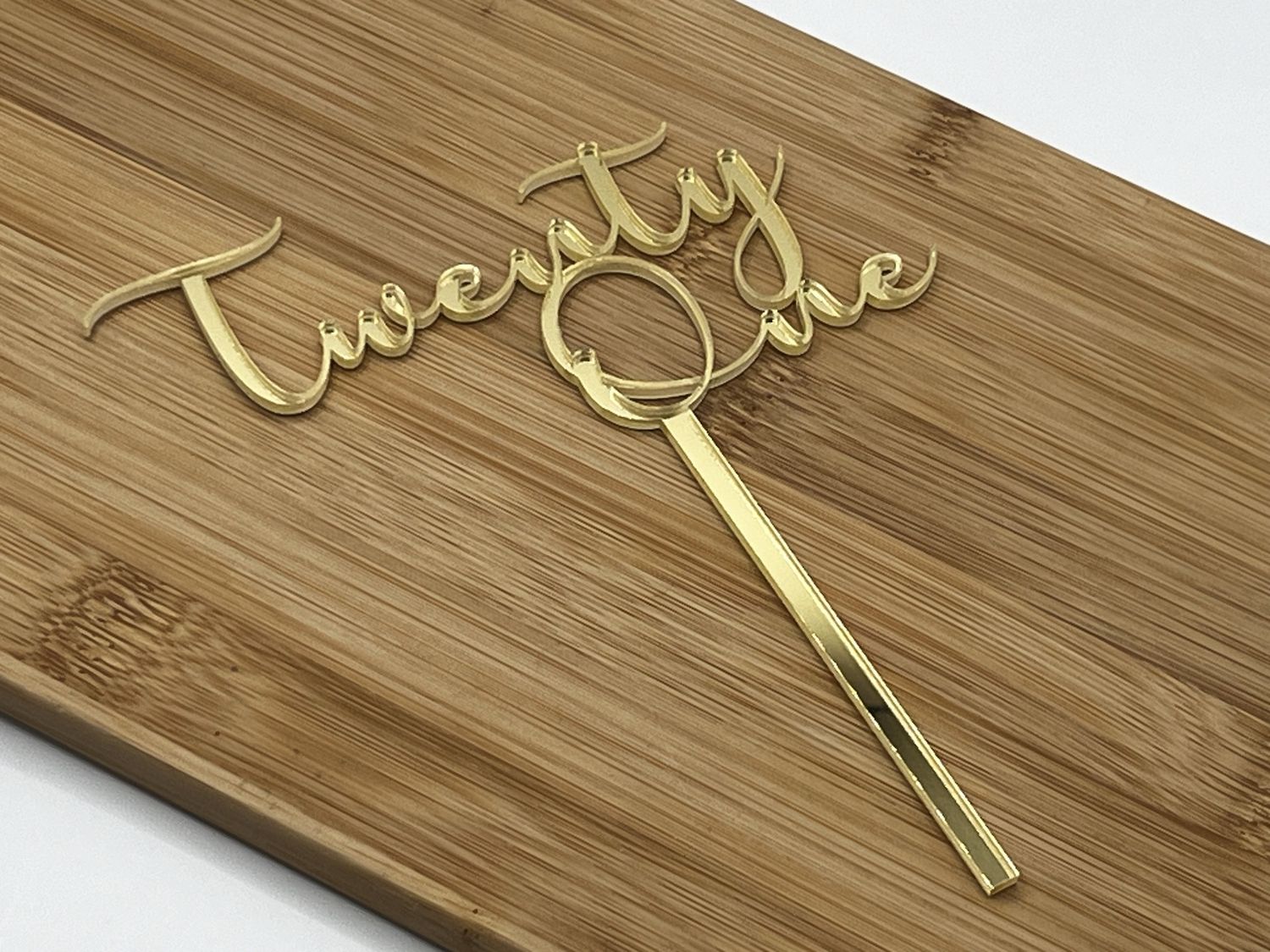 Twenty one cake topper small