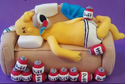 Homer Simpson cake topper