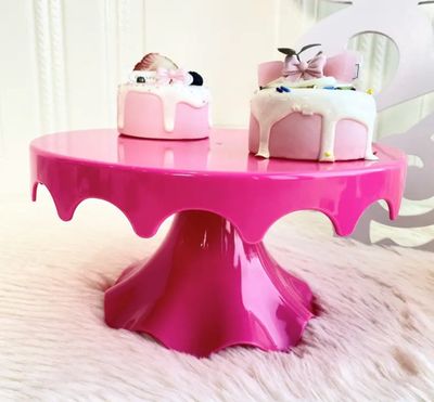 Hot pink cake stand