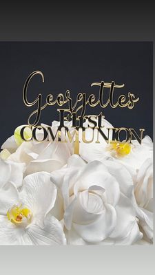First communion cake topper