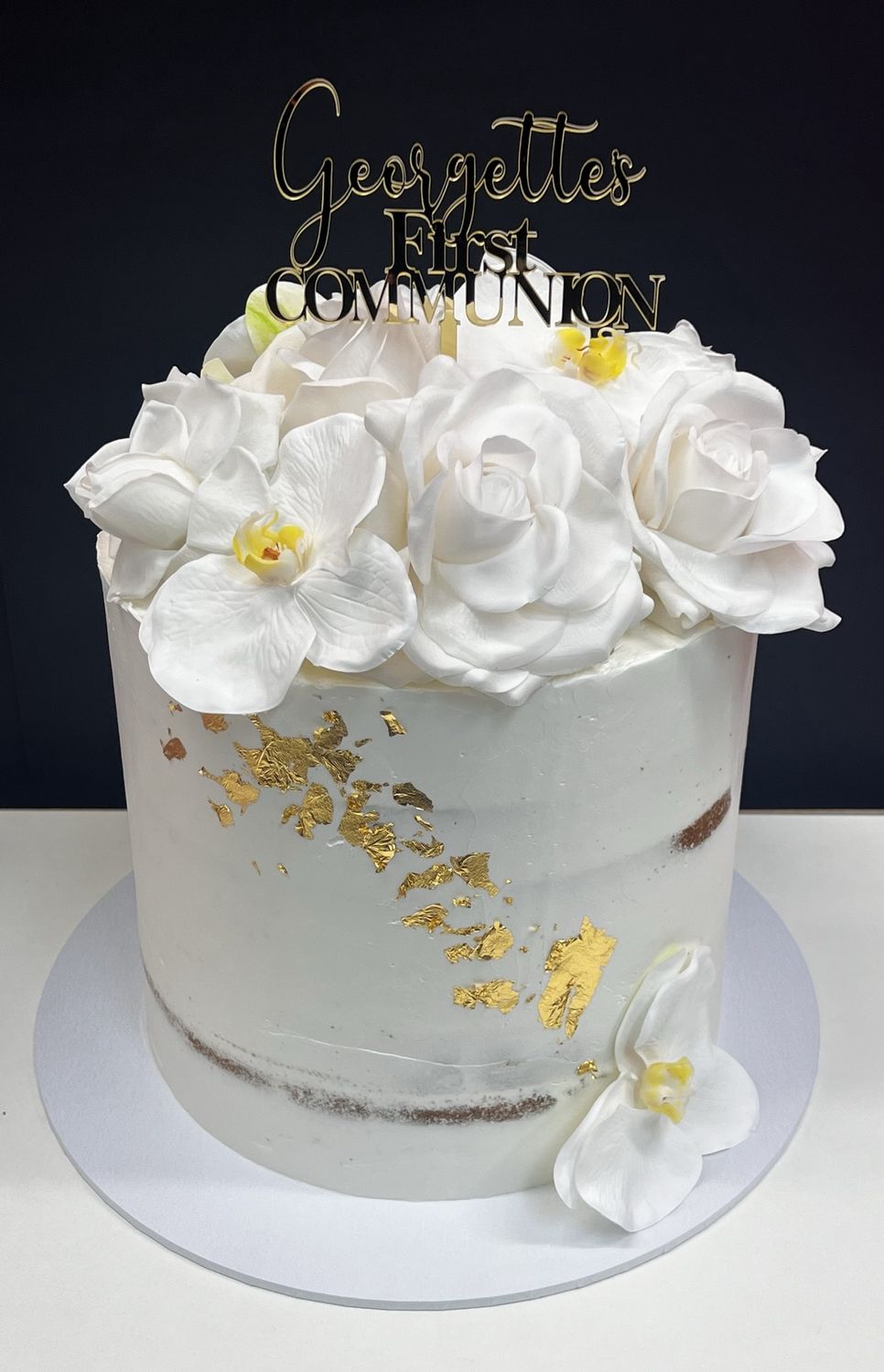 Flower communion cake