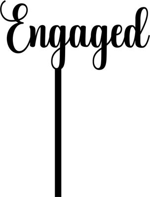 ENGAGED CAKE TOPPER 2