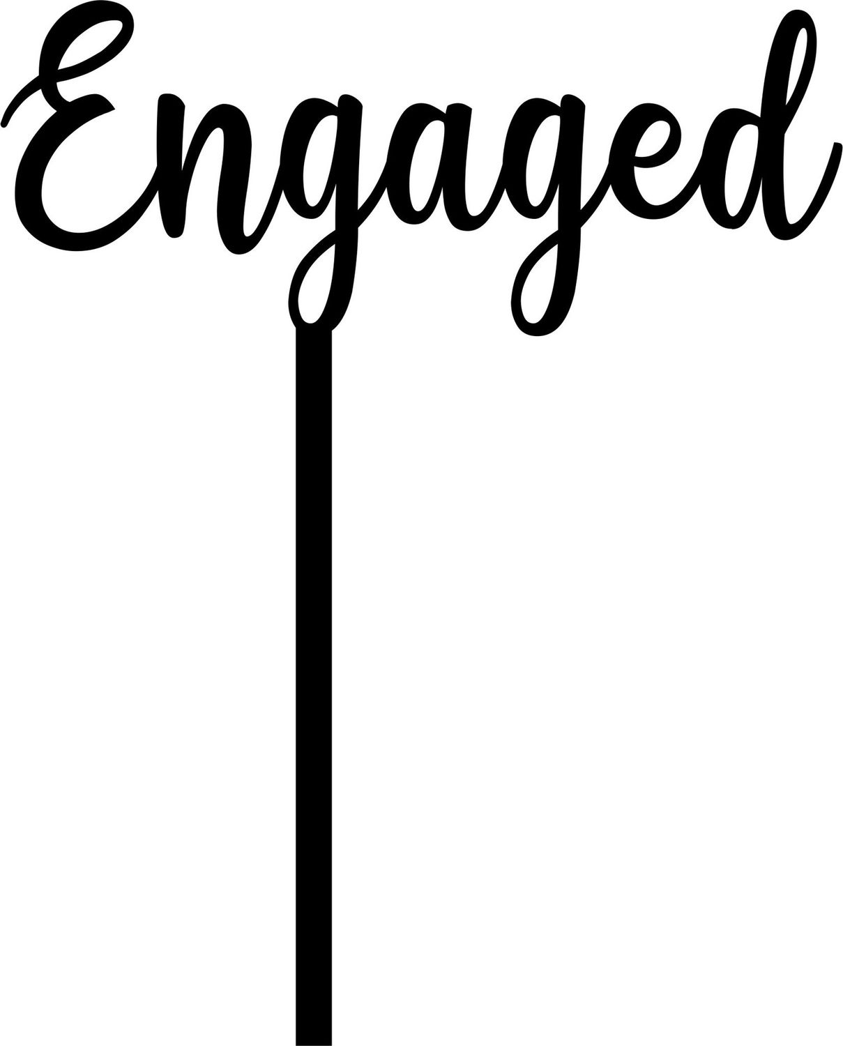 Engaged Cake Topper 1