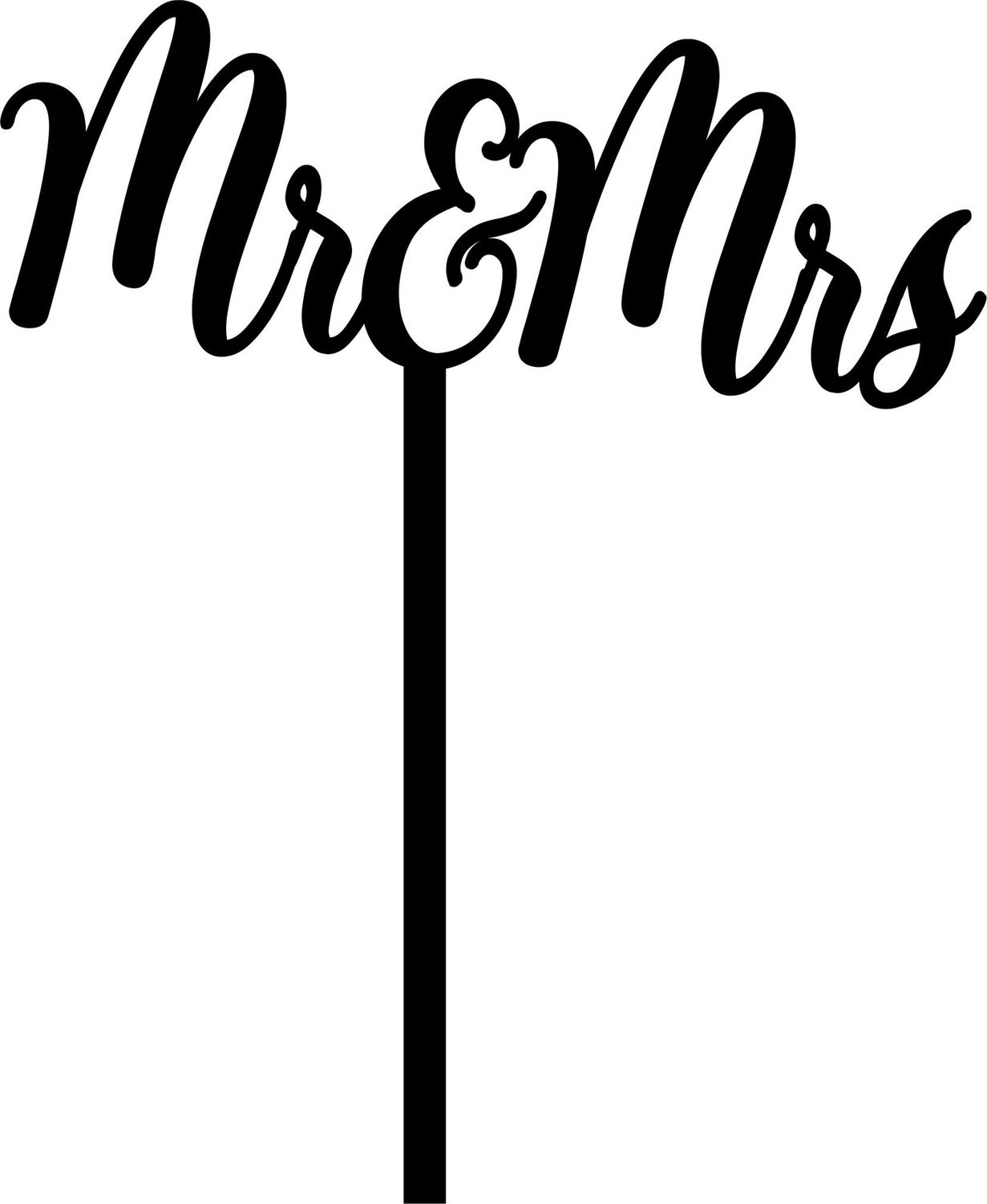 MR &amp; MRS CAKE TOPPER 1
