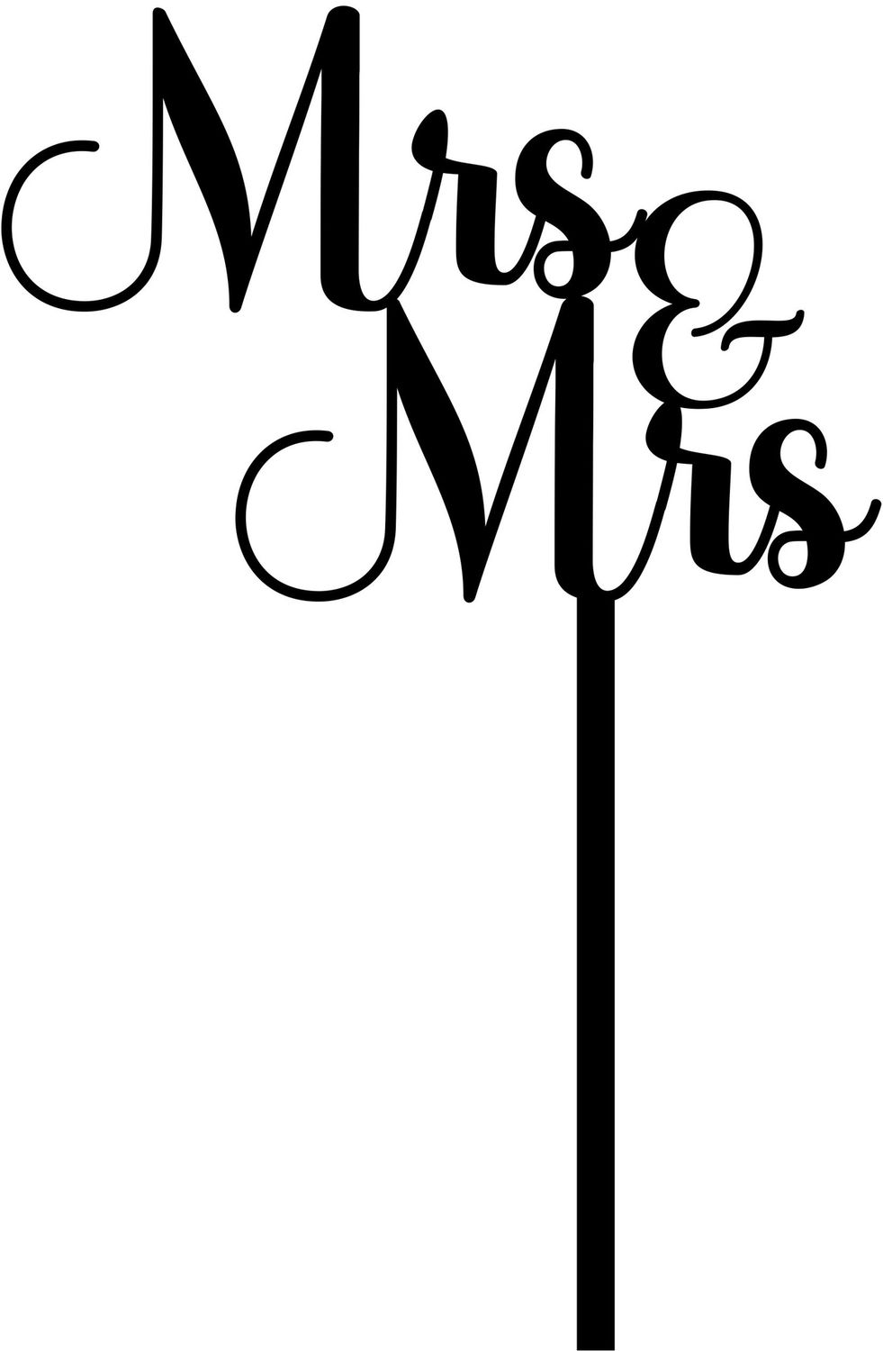 MRS &amp; MRS CAKE TOPPER 1