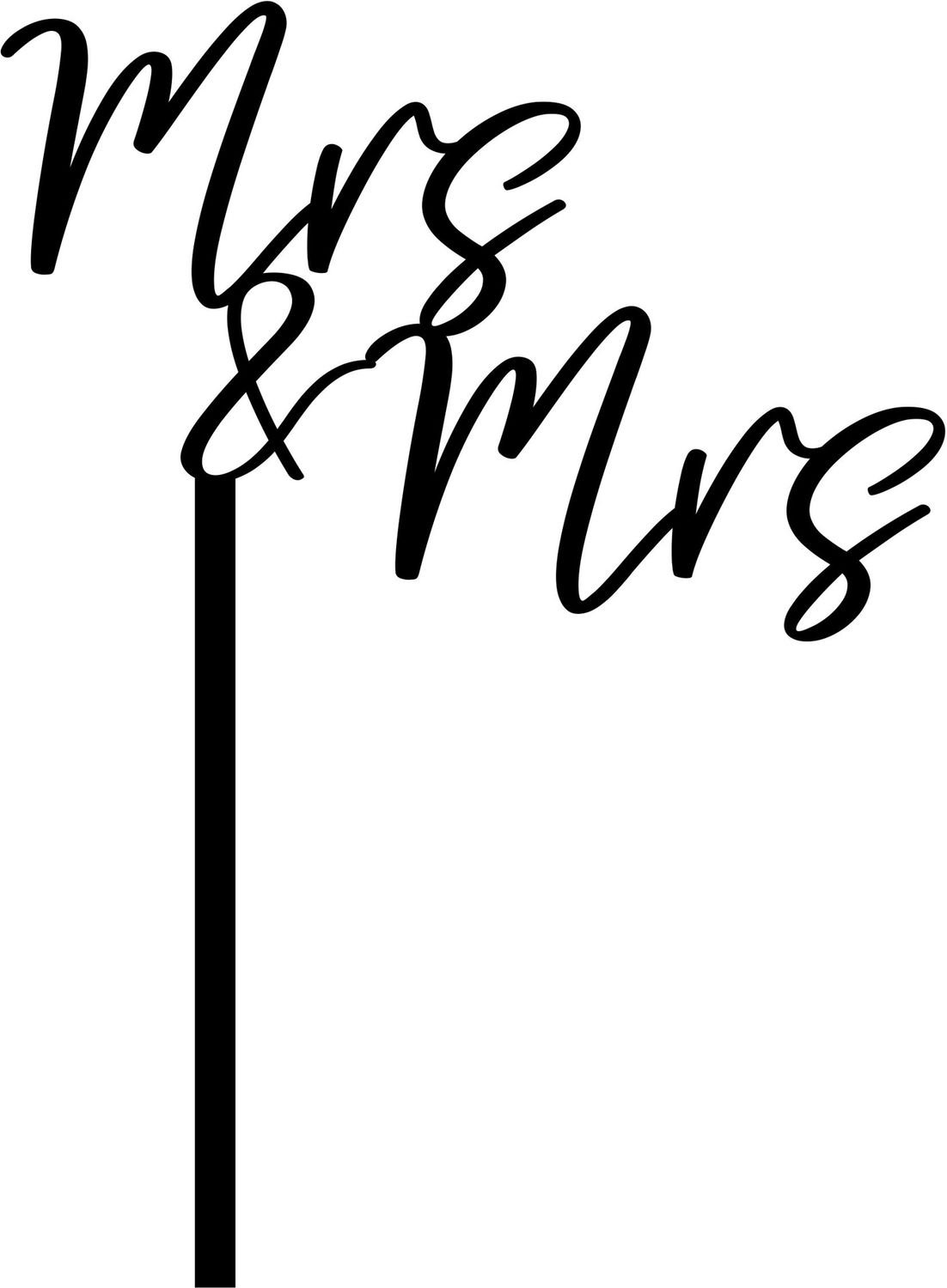 MRS &amp; MRS CAKE TOPPER 2