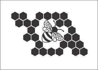 BEE IN HIVE DEBOSSER STAMP