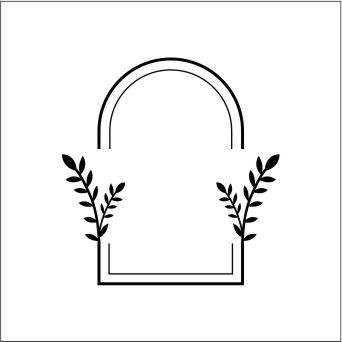 ARCH WITH LEAVES DEBOSSER STAMP