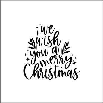 WE WISH YOU A MERRY CHRISTMAS DEBOSSER STAMP
