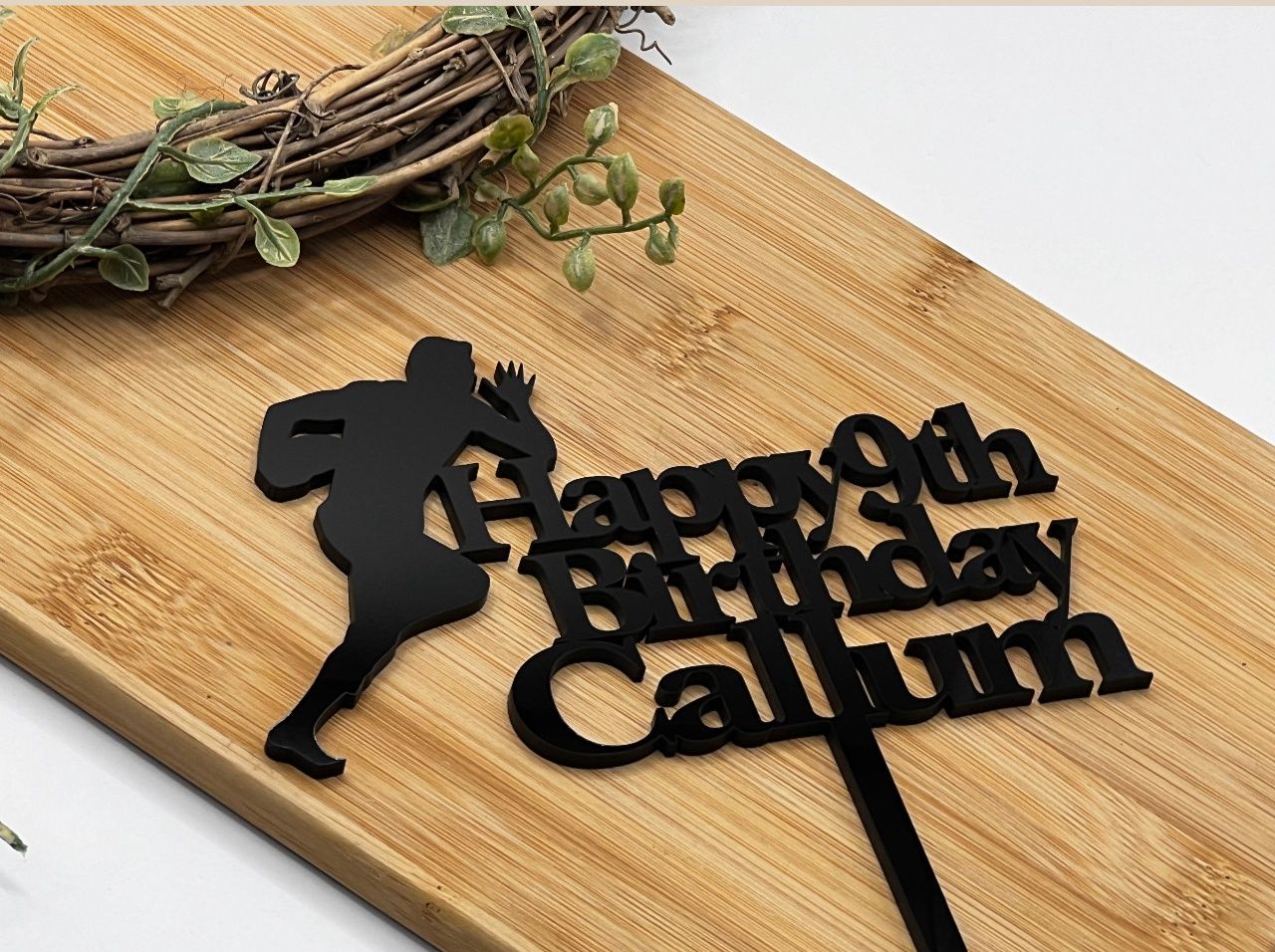 Football cake topper