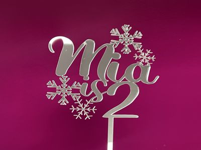 Snow flake cake topper