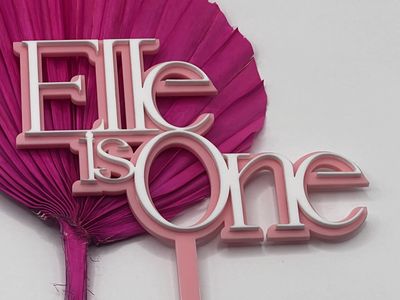 Pastel pink double cake topper