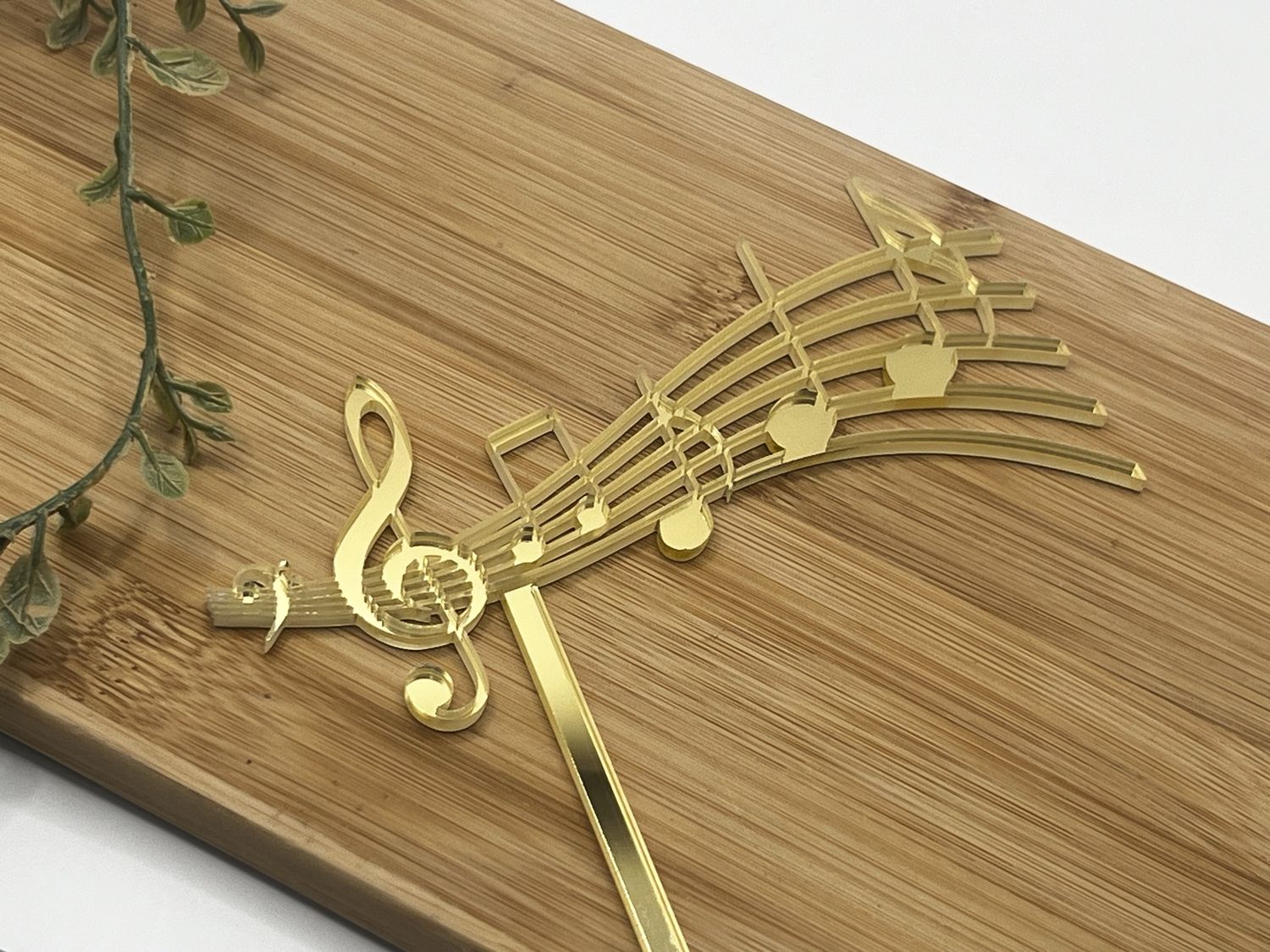 Music note cake topper