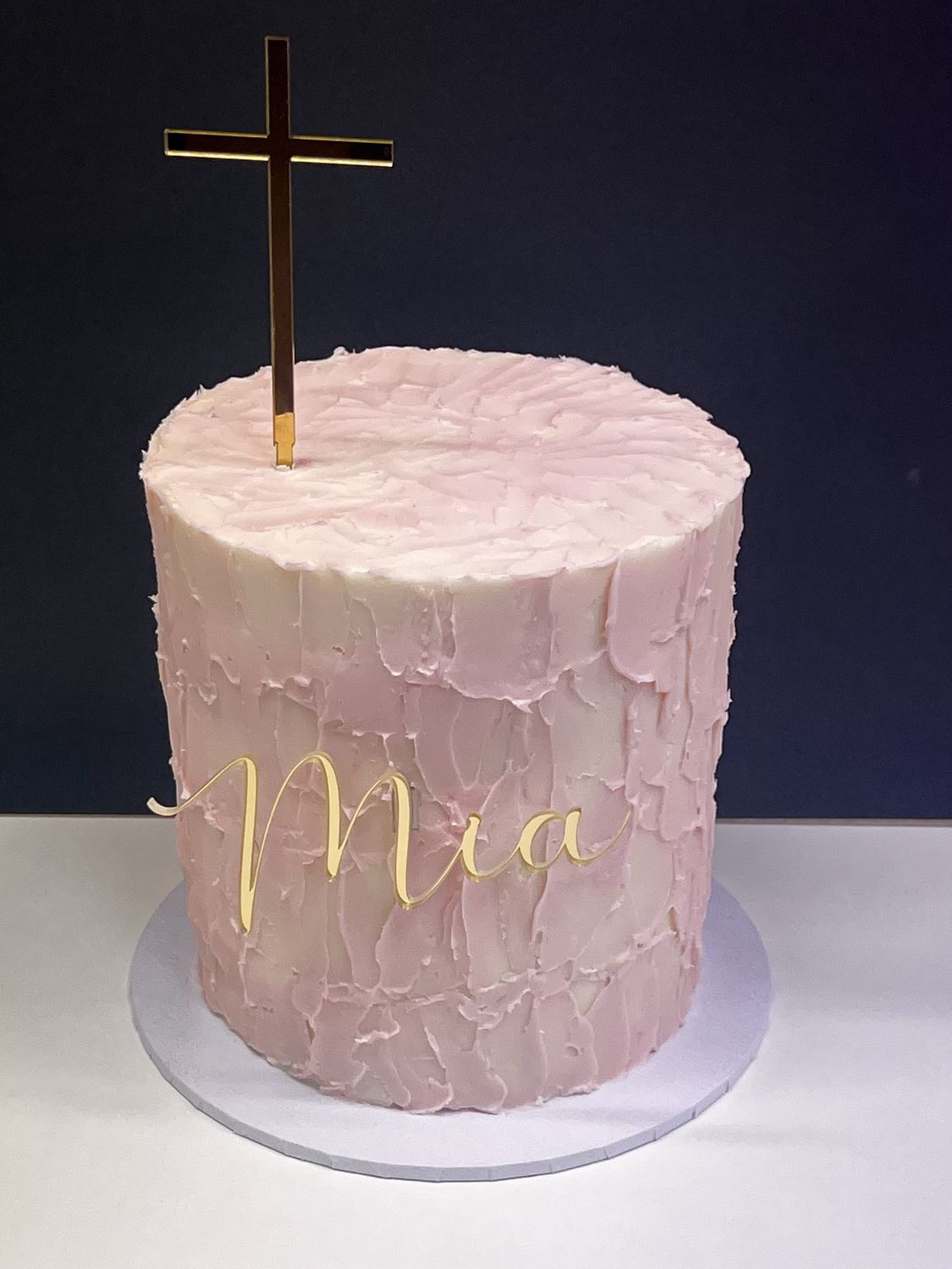Pink Holy communion  cake