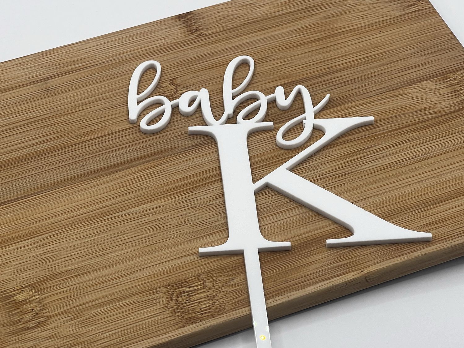 Baby letter cake topper