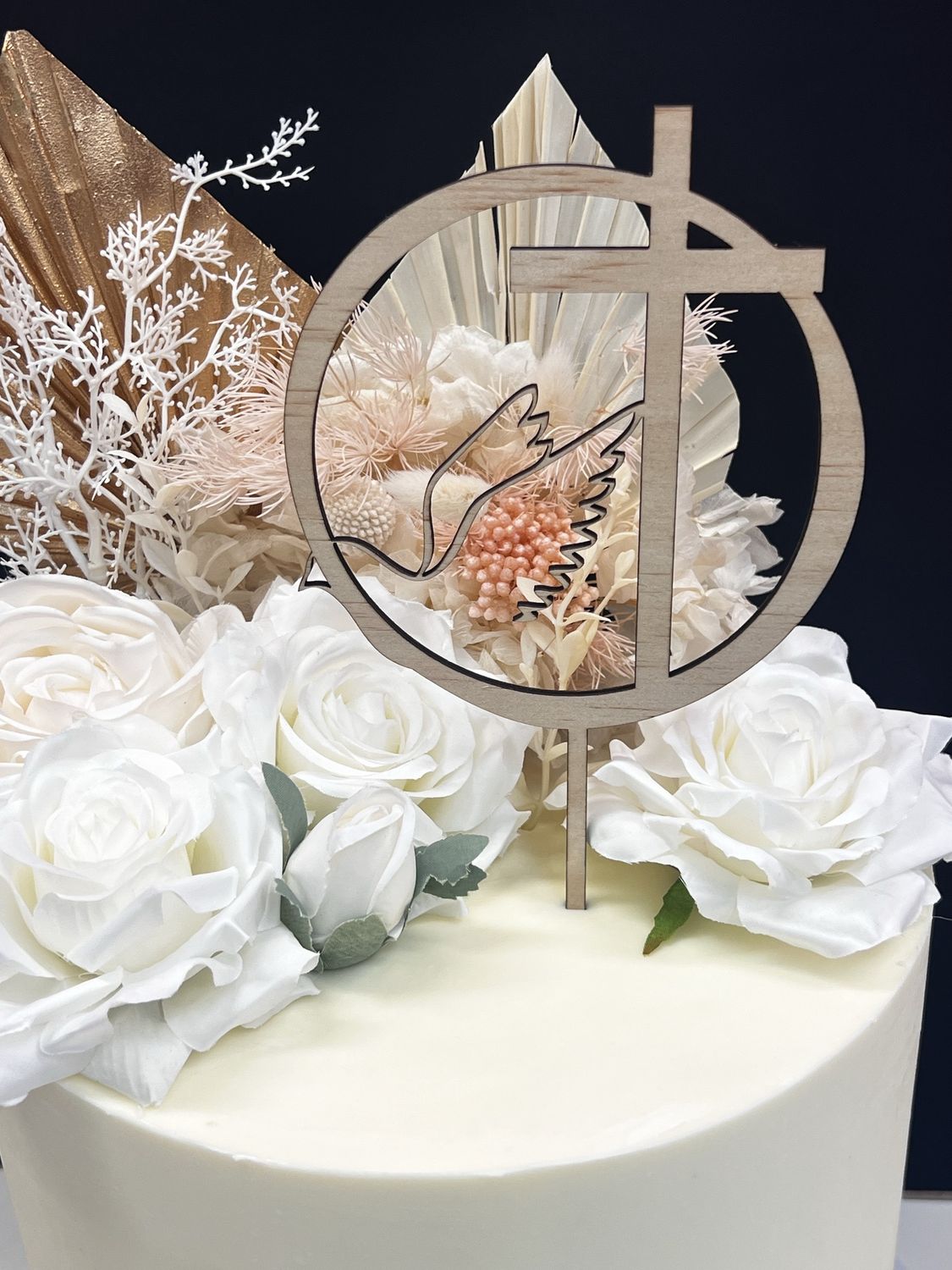 Dove cross cake  topper