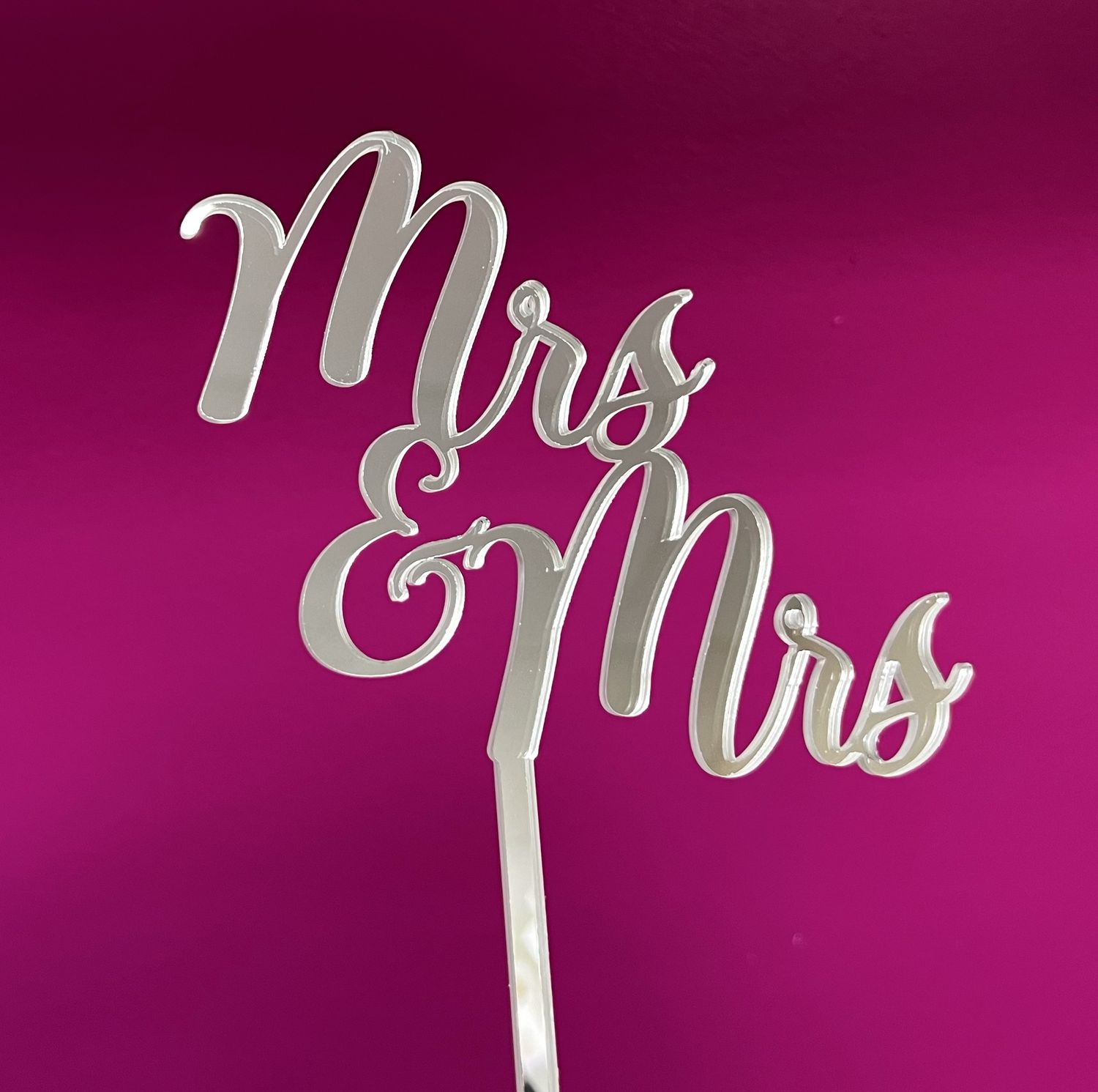 Mrs &amp; Mrs  cake topper