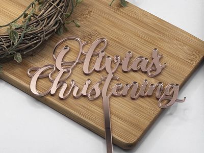 Christening cake topper  version 1