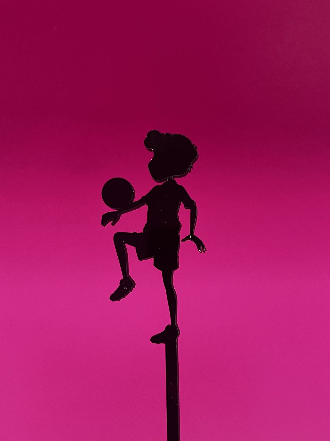 Soccer boy cake topper