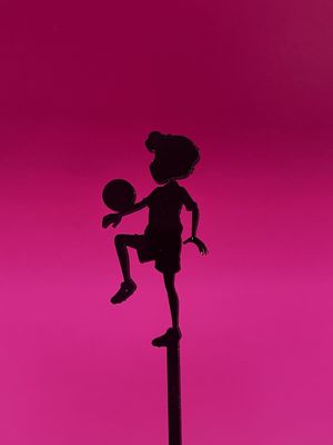 Soccer boy cake topper