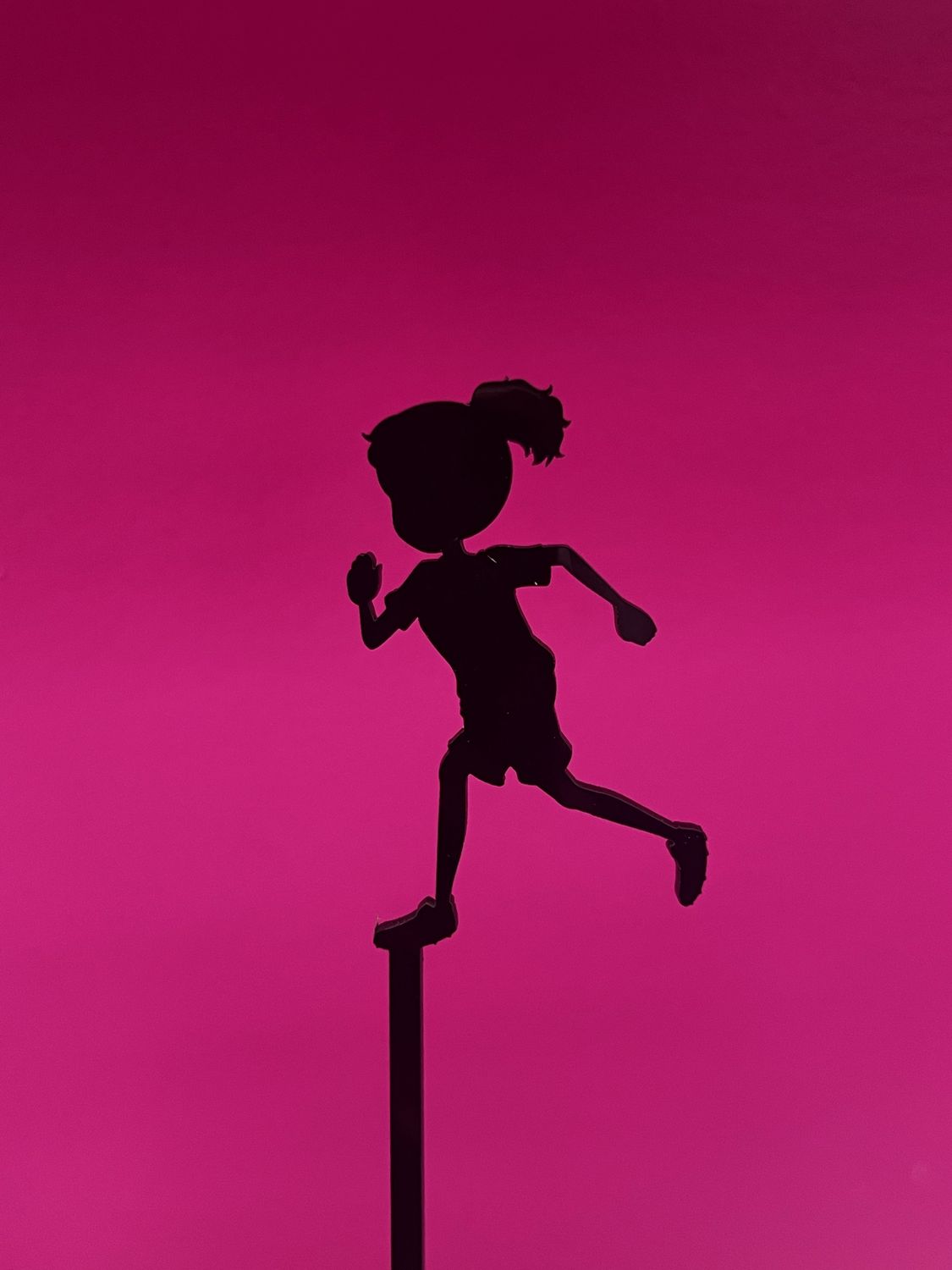 Running girl cake topper